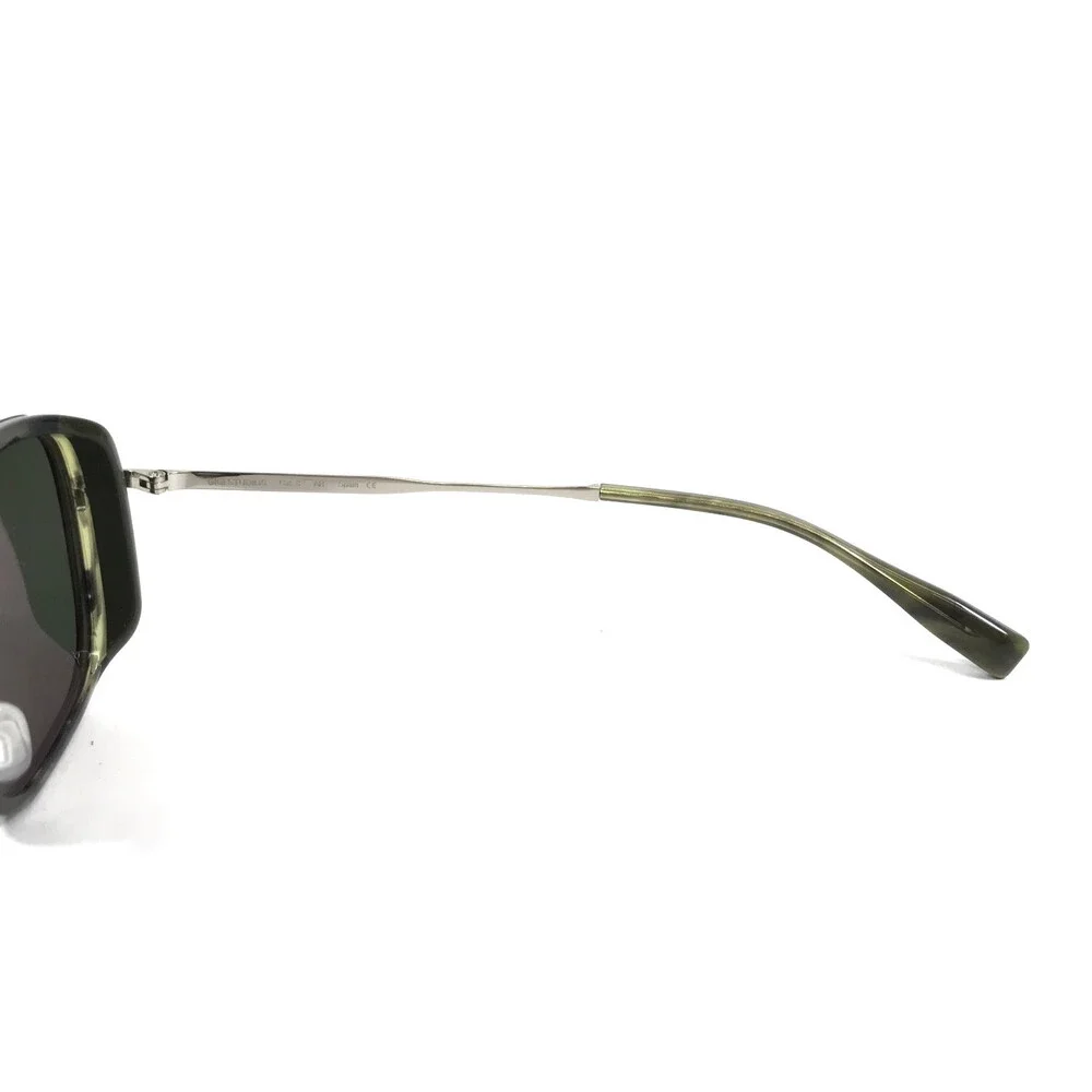 Gigi Studios Sunglasses SIFNOS 6854/7 Silver Green Aviator Frame w/ Green Lenses